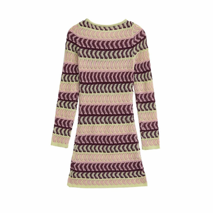 Knit dress for women with high-quality pattern and long sleeves Lune London
