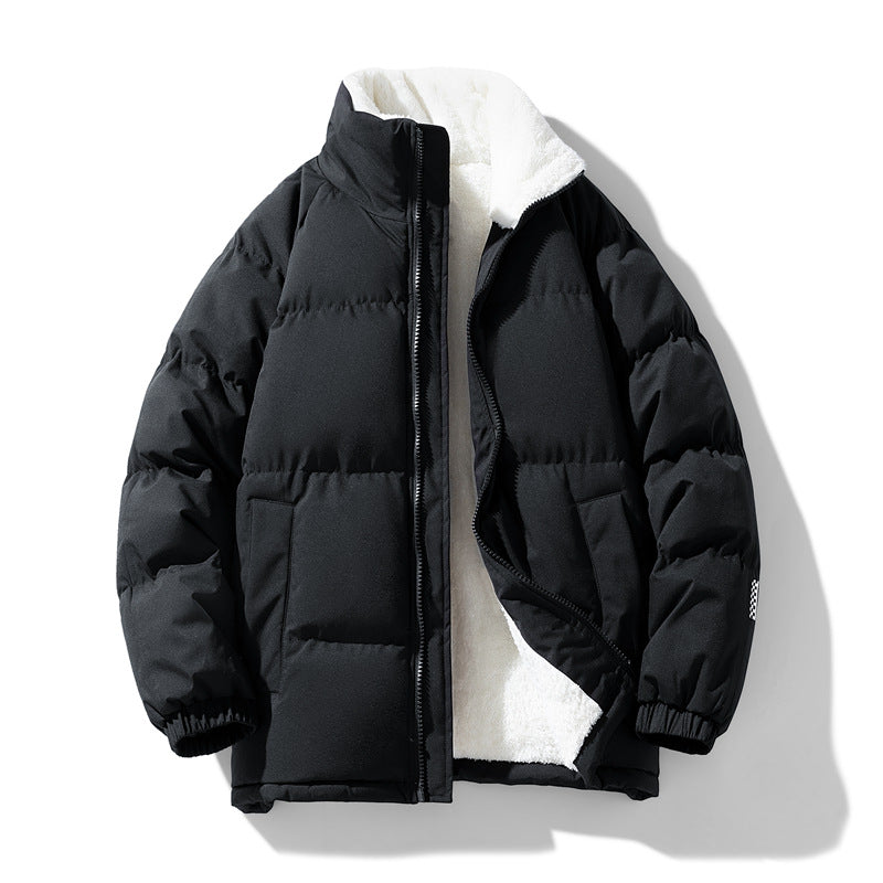 Ladies comfortable quilted fleece jacket with high collar Lune London