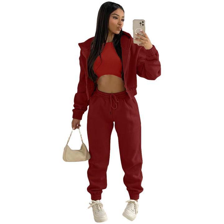 Women's Stylish Tracksuit with Casual Hoodie and Elastic Waistband Elements Lune London