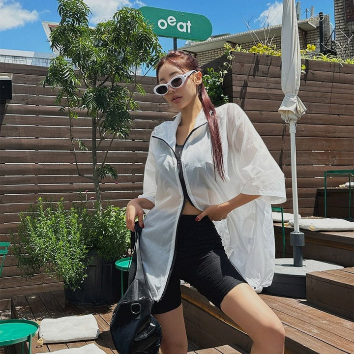 Veste à capuche légère et déperlant pour femmes Chic & Stil