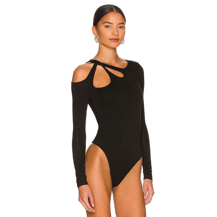 Body pour femmes à manches longues avec design découpé à la mode Chic & Stil