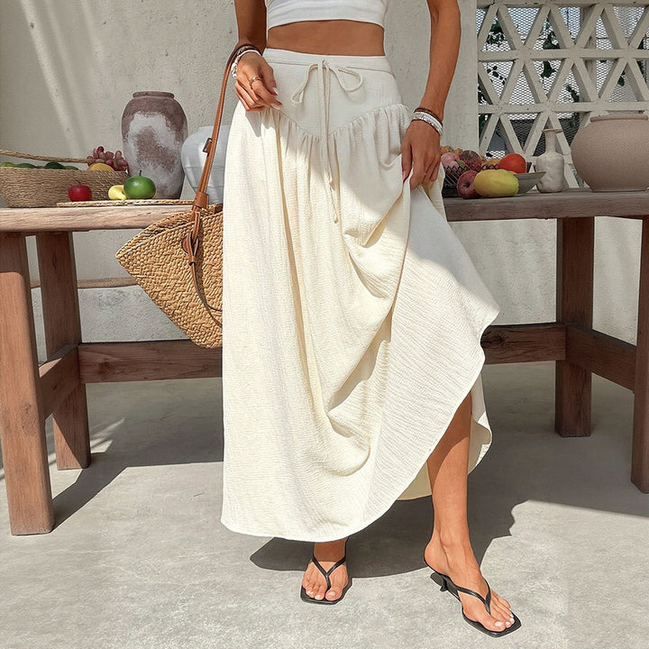 Jupe maxi femme avec une coupe élégante et fluide et un cordon de taille réglable Chic & Stil