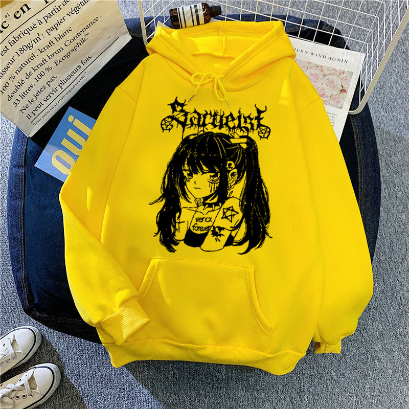 Women's hooded sweatshirt with unique artistic graphic design Chic & Stil