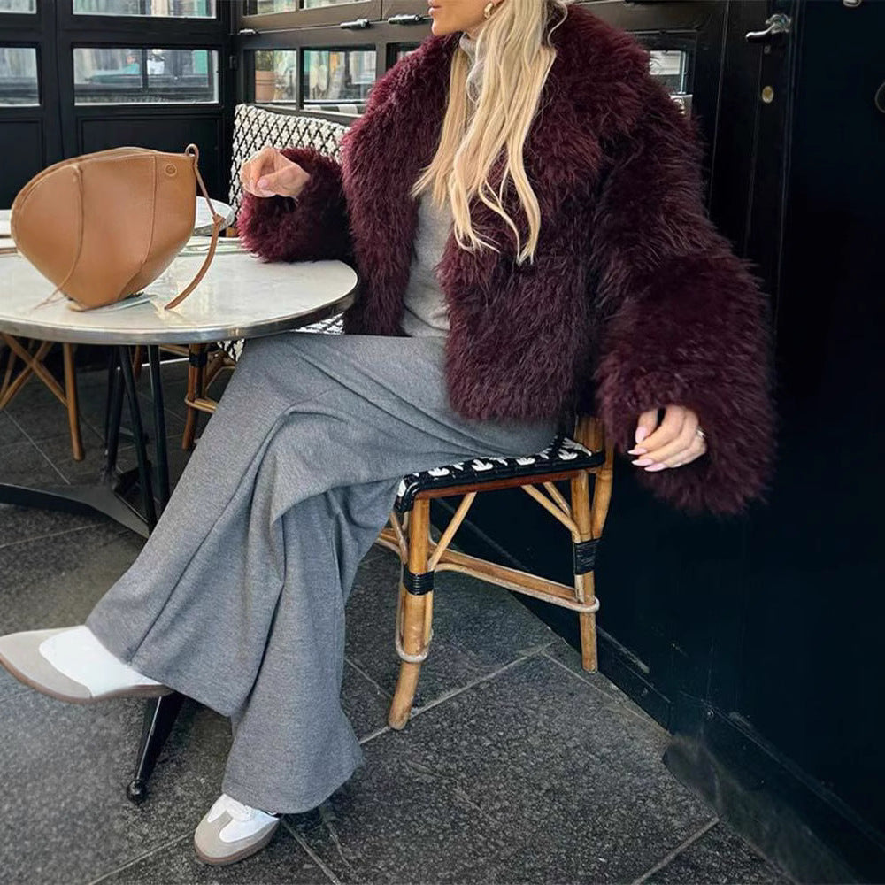 Trendy oversized faux fur coat for women Lune London