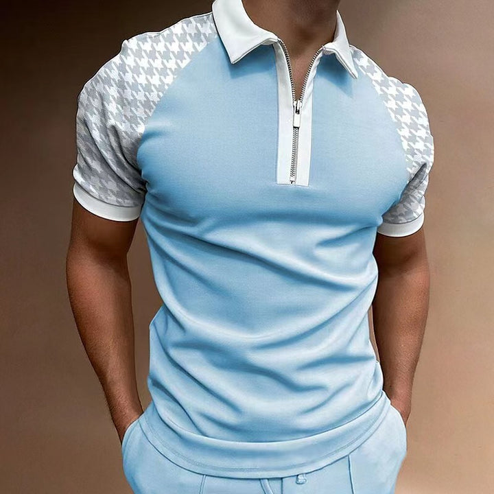 Men's Performance Polo Stylish Half-Zip Lune London