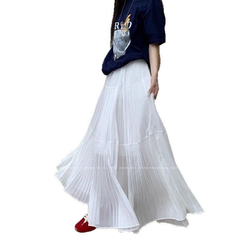 Jupe maxi femme avec des plis élégants Chic & Stil