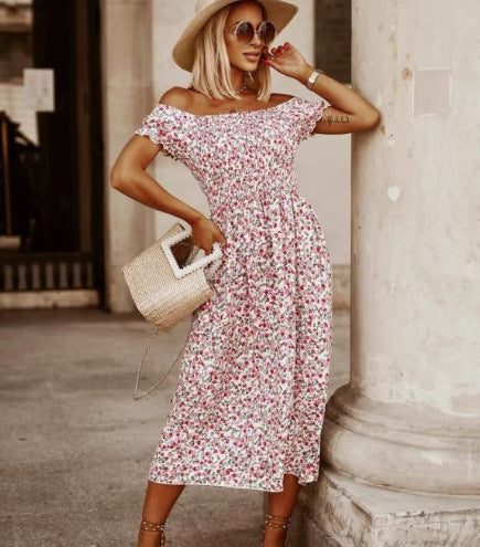 Chic Floral Off-Shoulder Maxi Dress for Women