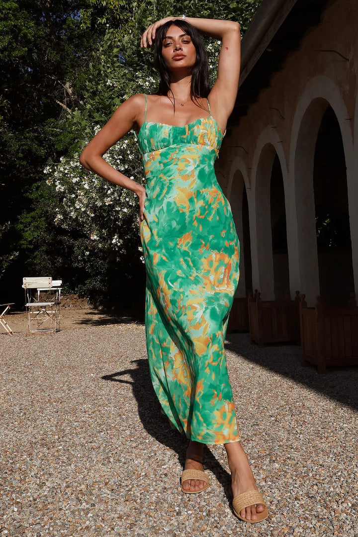 Chic and stylish floral long maxi dress for women