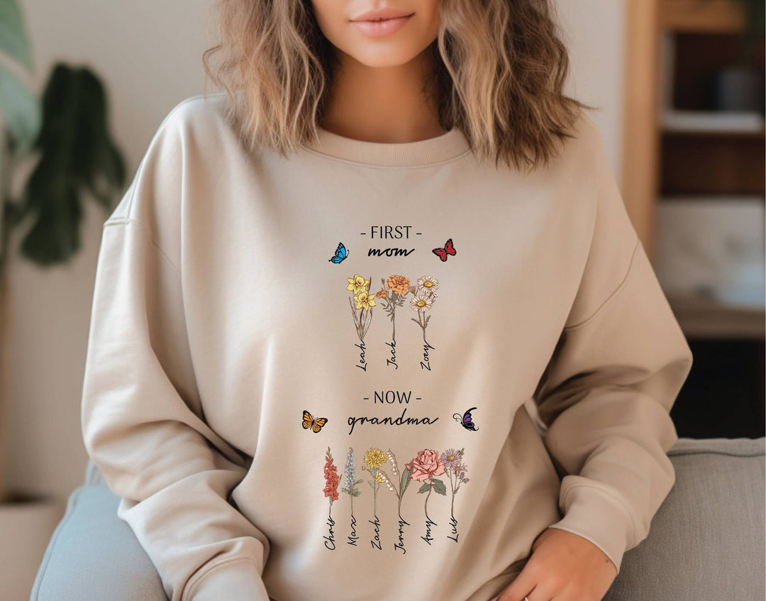 Sweat-shirt pour femmes avec imprimé floral et lettrage inspirant Chic & Stil