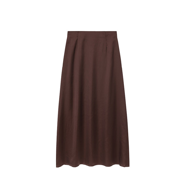 Chic Long Floor-Length Satin Maxi Skirt for Women and Style