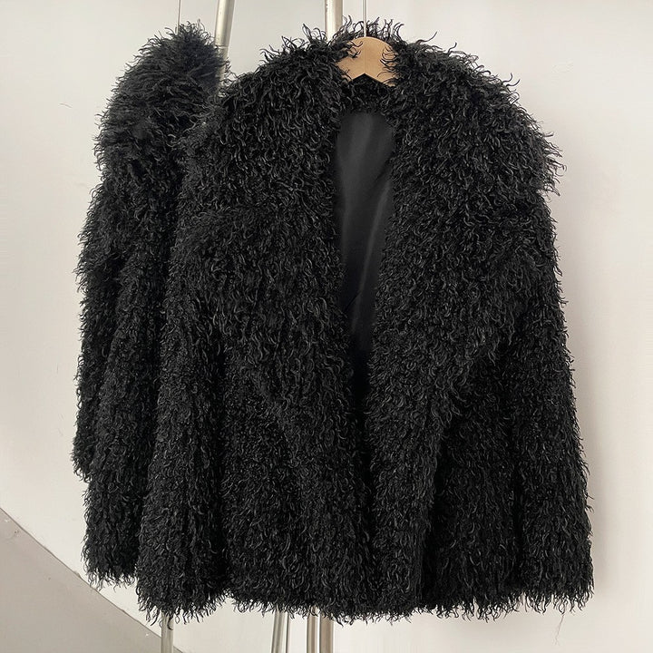 Women's long coat in faux fur Lune London