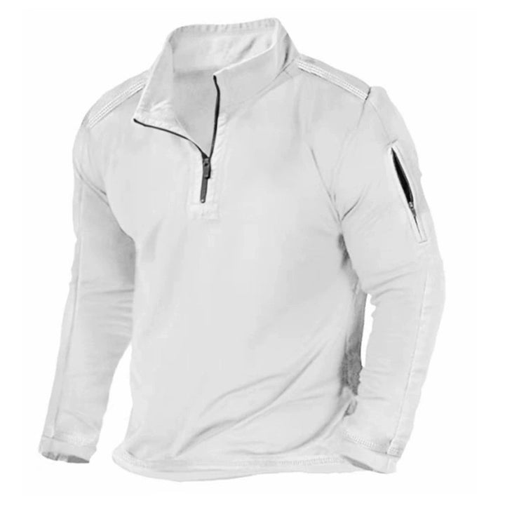 Functional sweater for men with half-zip and practical pockets Lune London