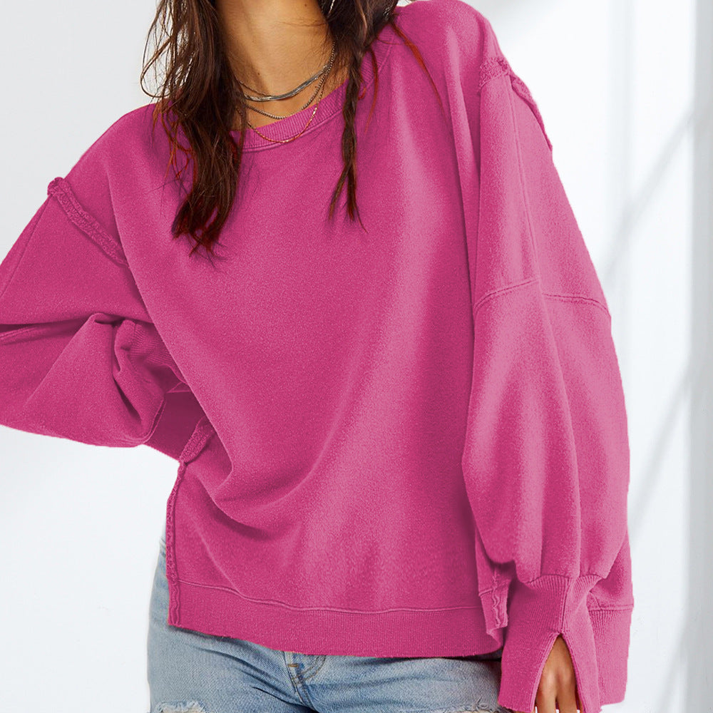 Ladies Oversized Sweatshirt with Puff Sleeves Lune London