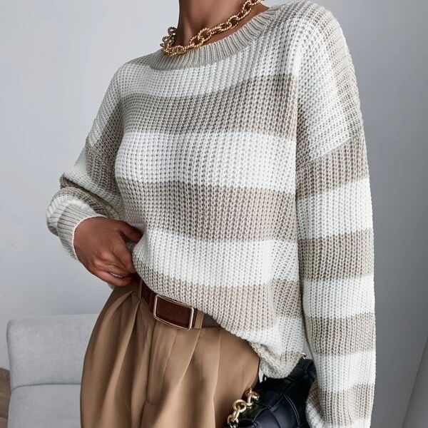Casual knit sweater for women with a modern waffle pattern Lune London