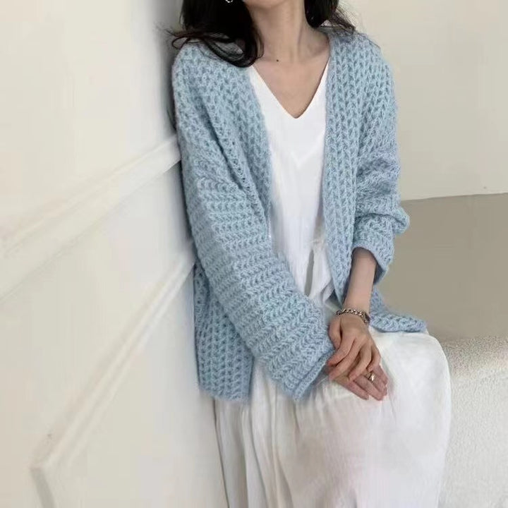 Ladies Chunky Knit Cardigan Lune London