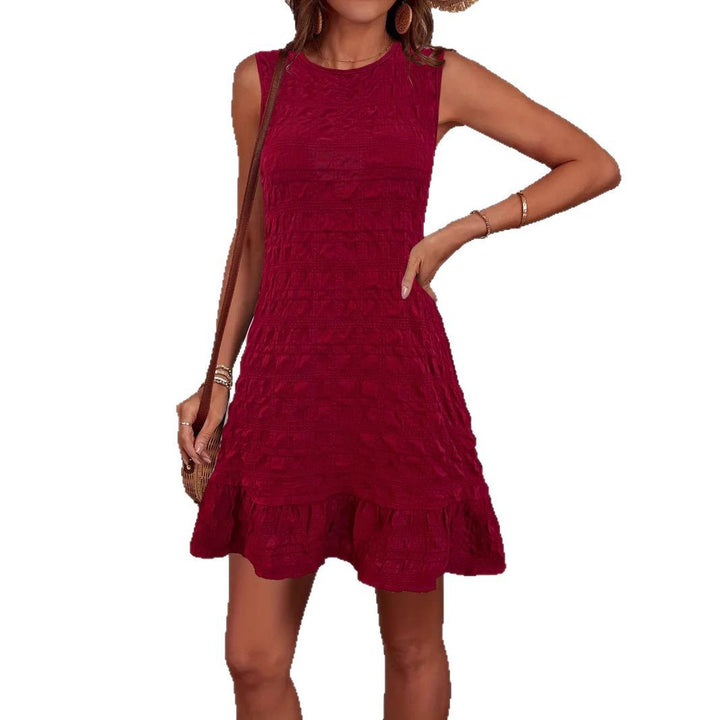 Lune London Women's Sleeveless Summer Dress with Ruffled Details