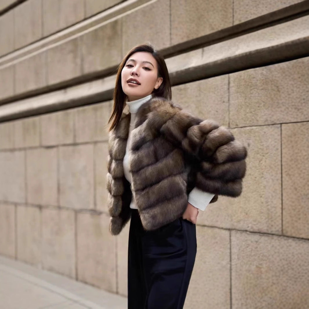 Luxury faux fur jacket for women Lune London