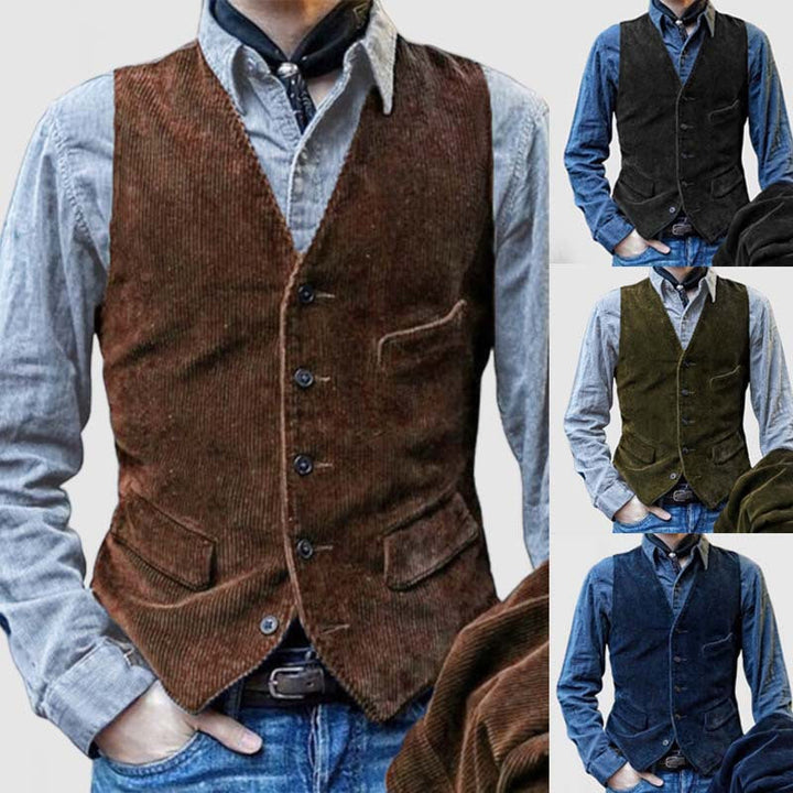 Men's Elegant Waistcoat Made Of Corduroy Lune London