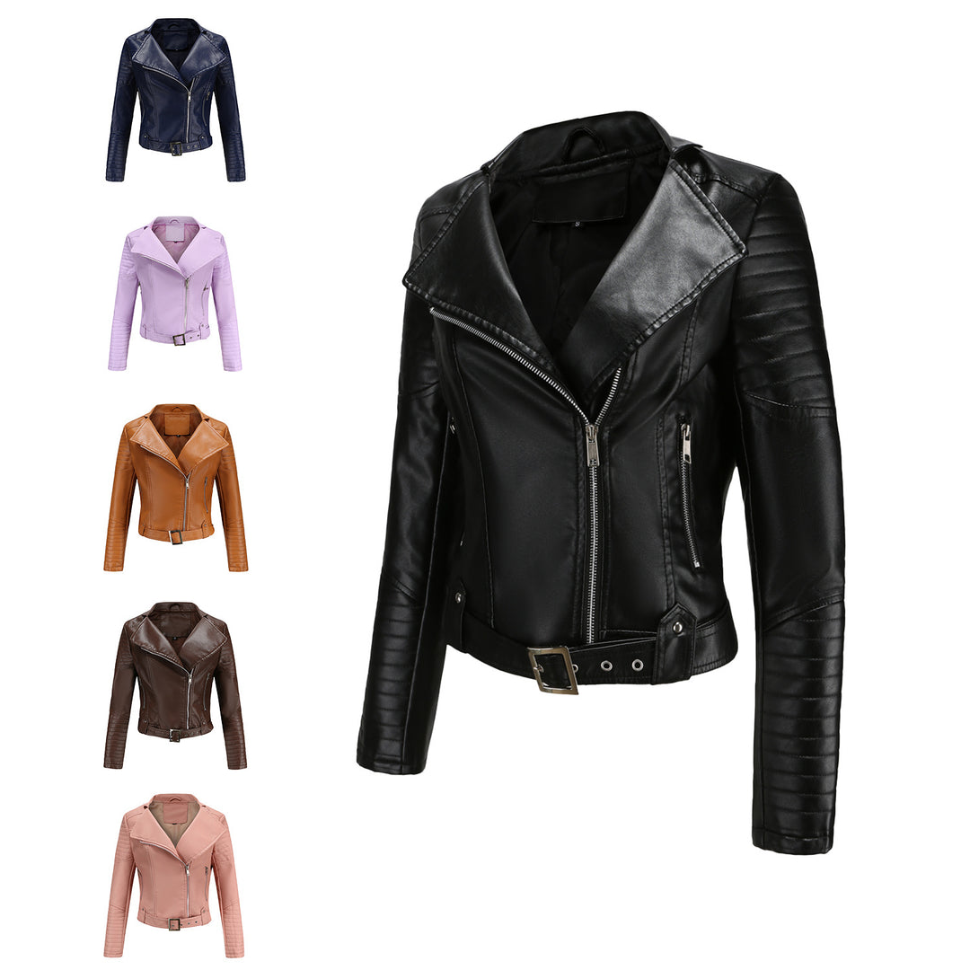 Veste de biker à la mode pour femmes avec un élégant motif matelassé et des détails de fermeture éclair attrayants Lune London