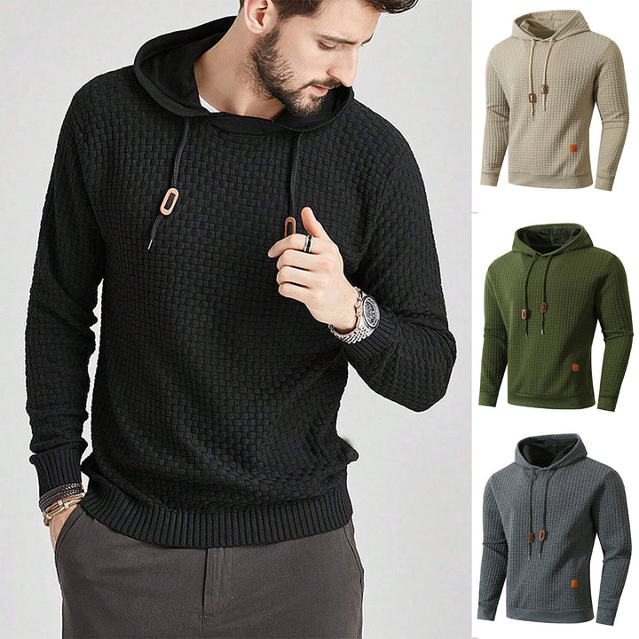 Men's hoodie with textured design Lune London