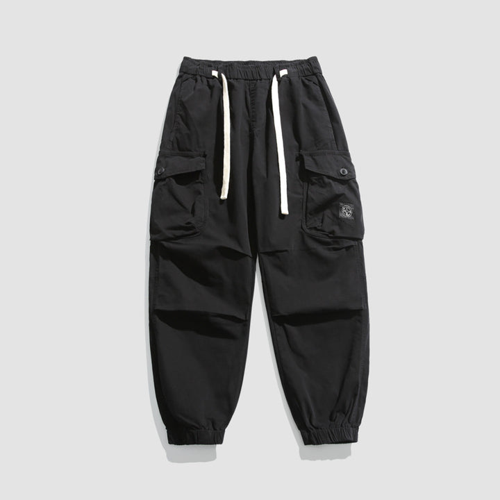 Pantalon cargo pour homme avec taille élastique et de nombreuses poches Chic und Stil
