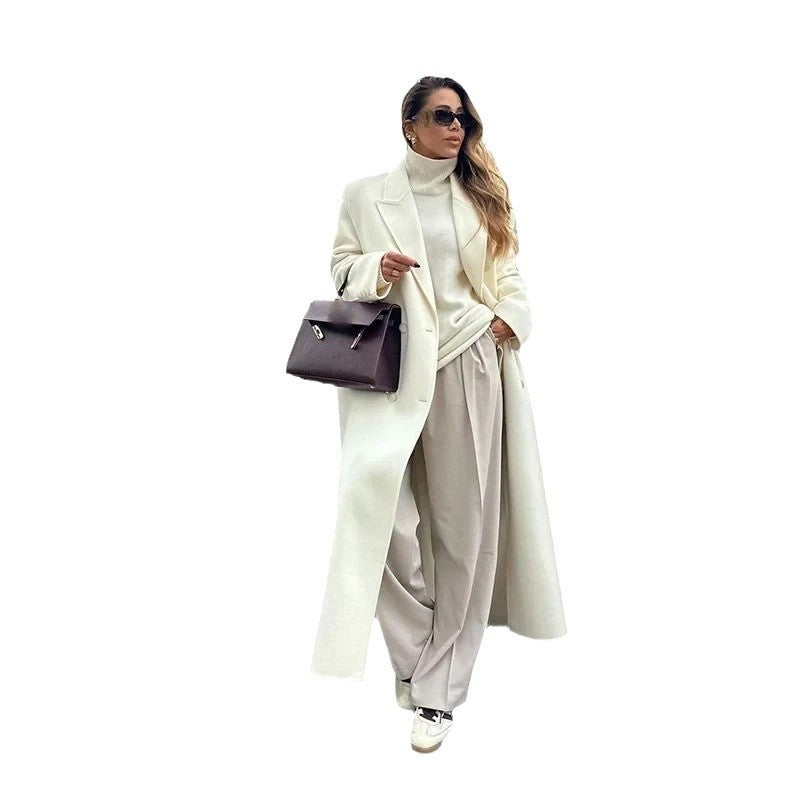 Women Elegant and Fluid Wide Pants with Matching Blazer Lune London