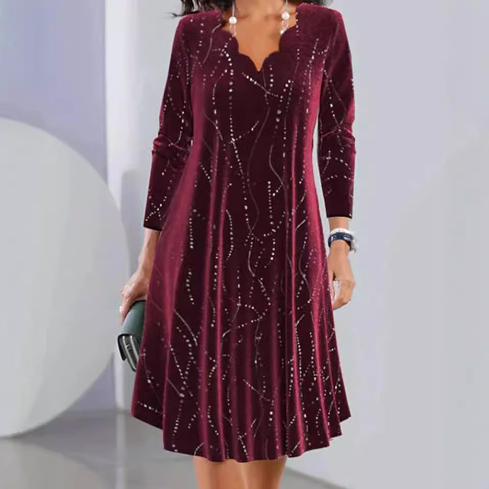 Robe de fête élégante pour femmes avec des accents scintillants Chic & Stil