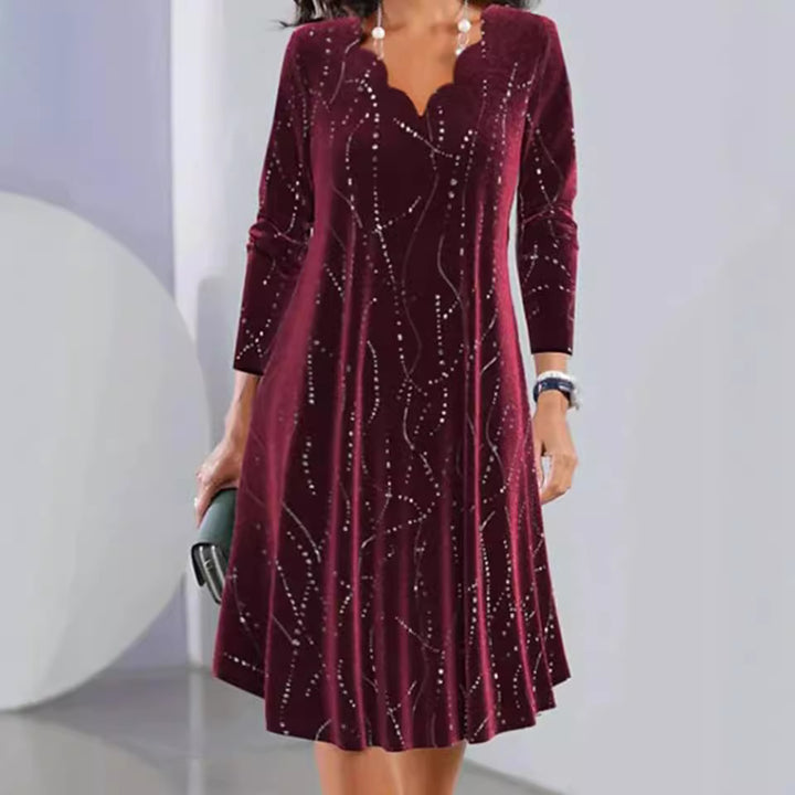 Robe de fête élégante pour femmes avec des accents scintillants Chic & Stil