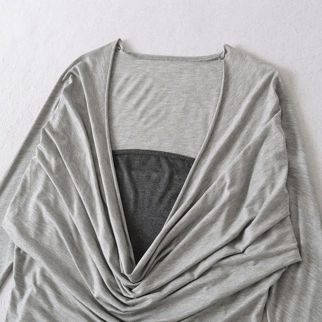 Casual long sleeve shirt for women with a refined draped design Lune London