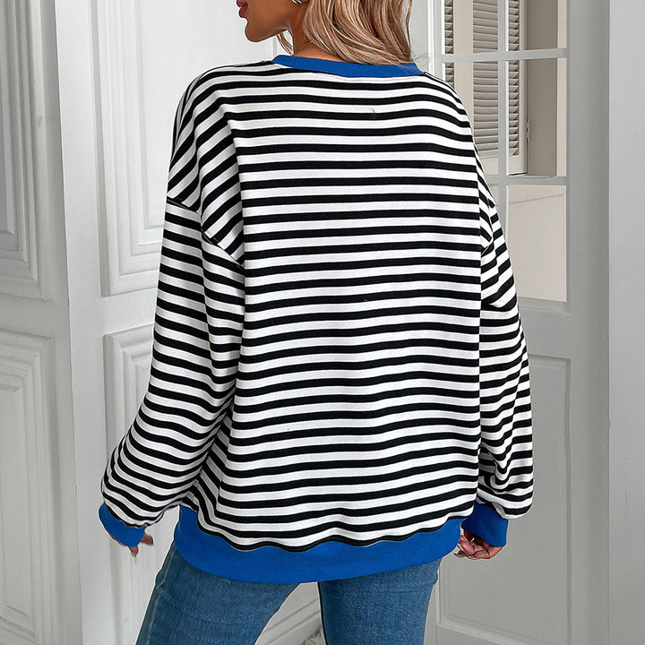 Striped women's sweater with relaxed fit Lune London
