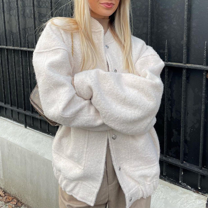 Elegant knit jacket for women with open cut and relaxed fit Lune London