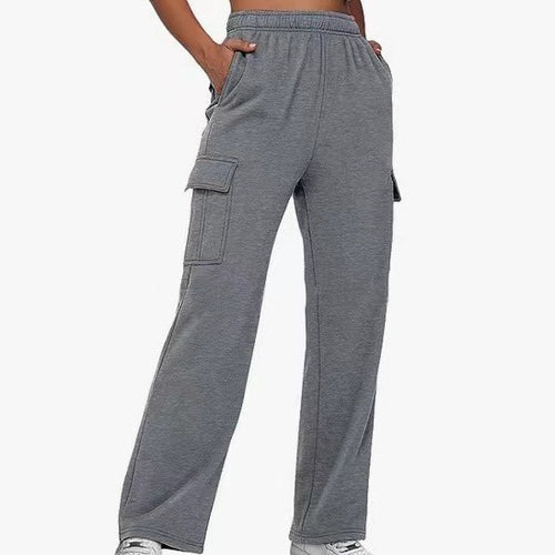 Cargo jogging pants for women with elastic waist and practical side pockets Lune London