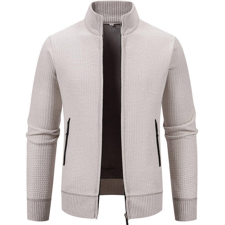 Men's knit jacket with modern zipper and stylish zippered side pockets Lune London