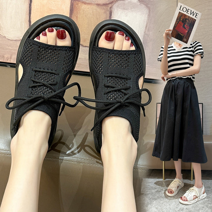 Breathable leisure sandals for women with elastic upper and non-slip sole Lune London