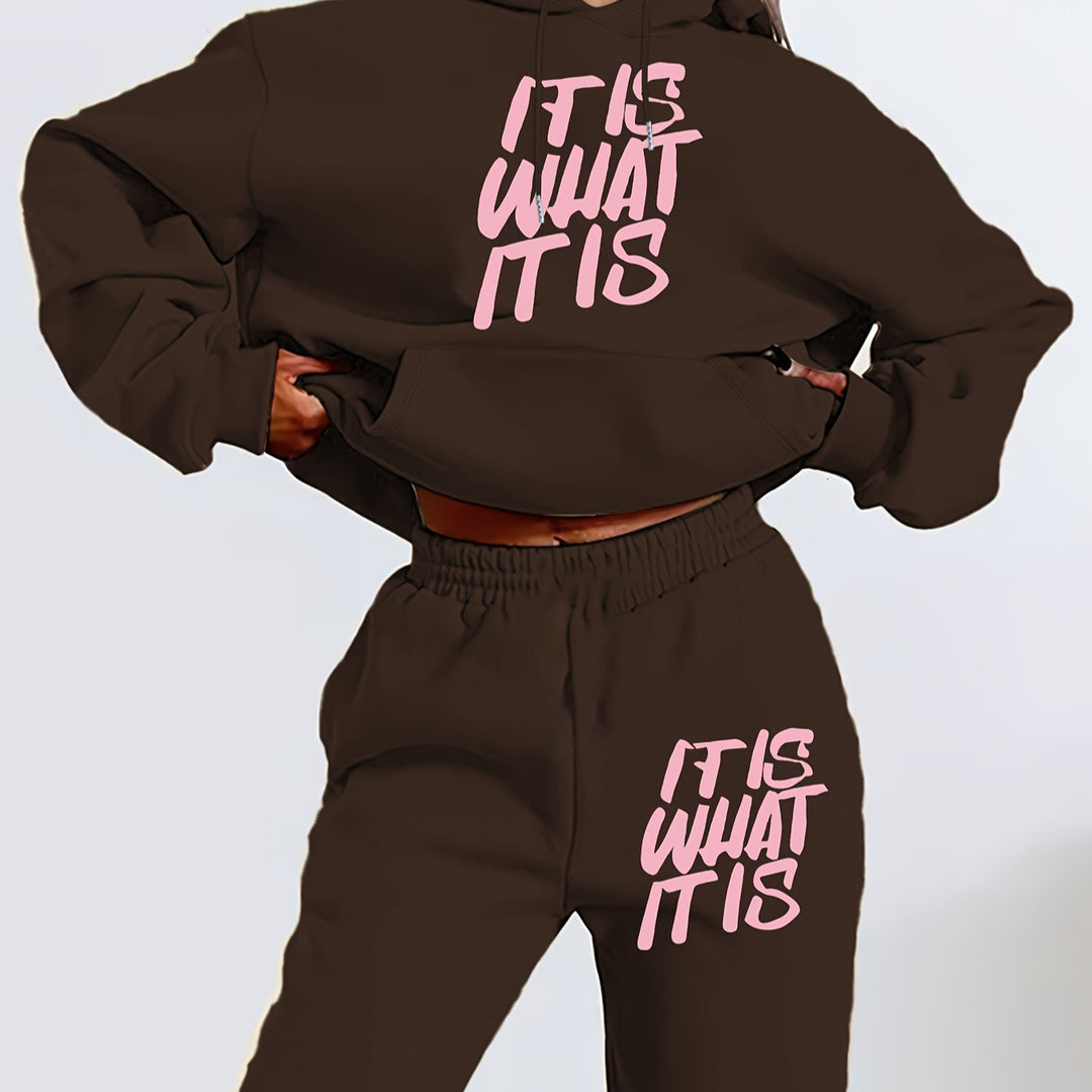 Ensemble de survêtement pour femmes avec impression élégante et coupe décontractée Chic & Stil
