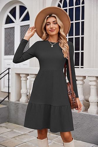 Maxi dress for women with ribbed structure and flared skirt Lune London