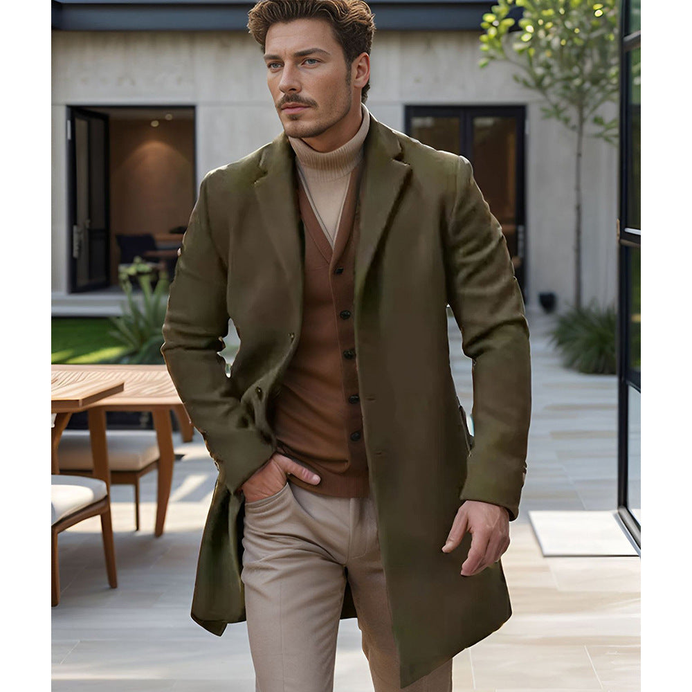 Elegant long coat for men with a minimalist design Lune London