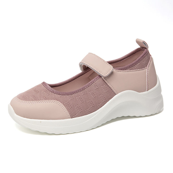 Women’s comfortable Mary Jane ankle boots with Velcro closure and breathable upper Lune London
