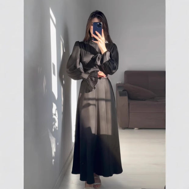 Robe maxi femme à manches larges et coupe sophistiquée Chic & Stil
