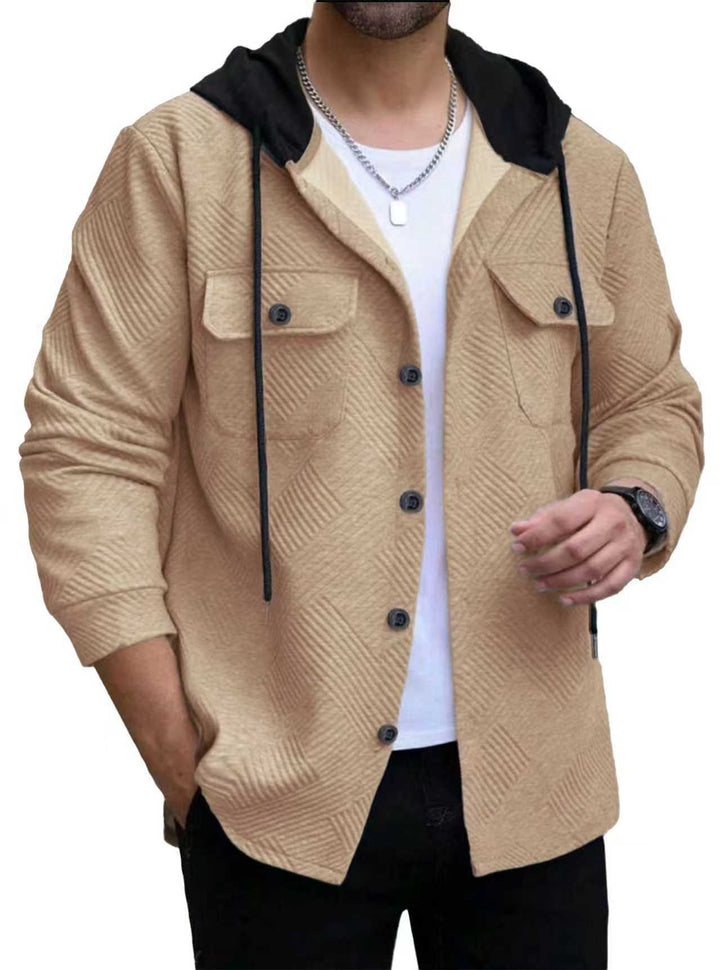 Casual shirt jacket for men with hood function and practical pockets Lune London