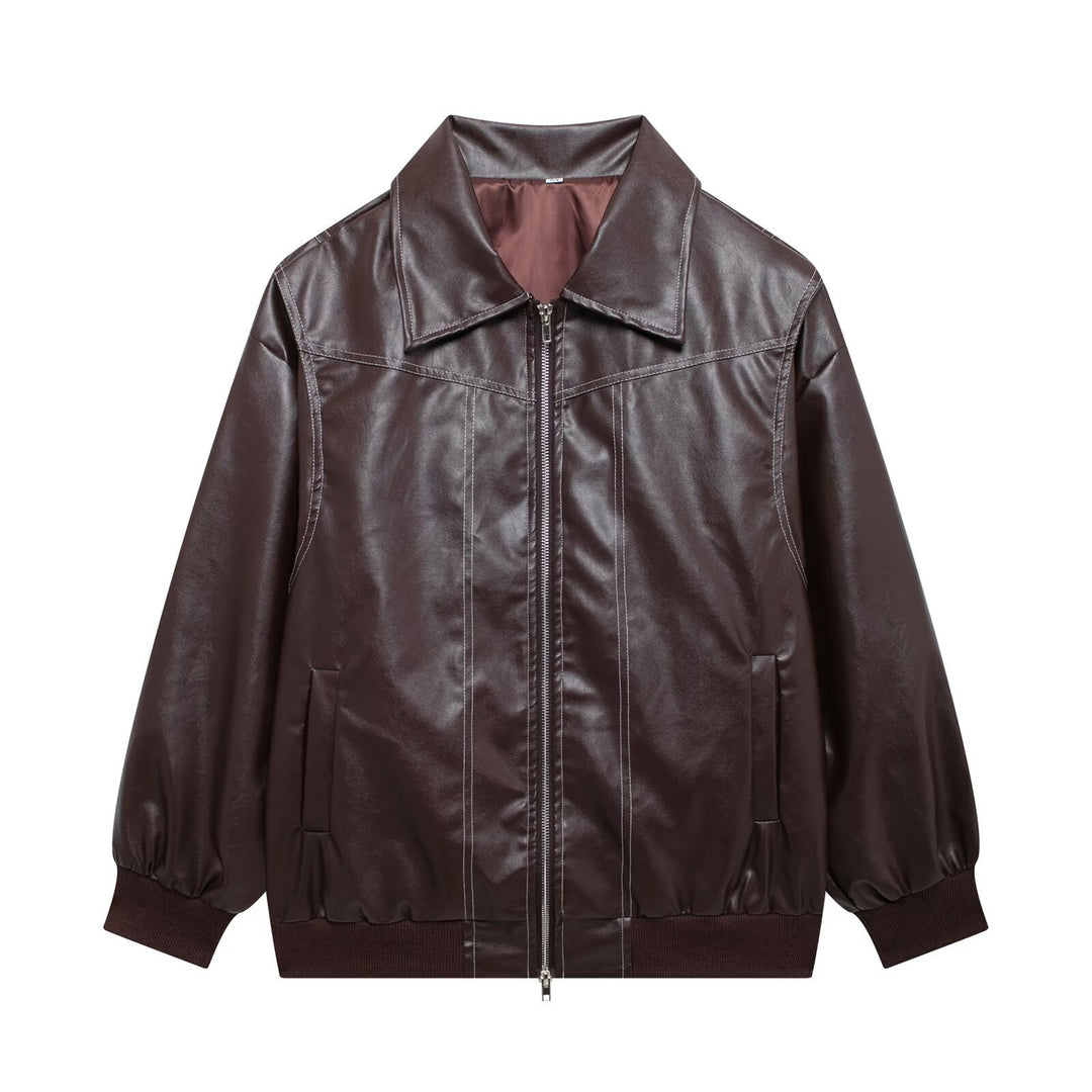 Men's leather jacket in vintage style Lune London