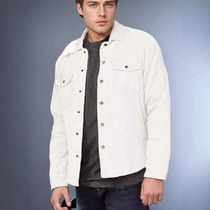 Corduroy jacket for men with practical chest pockets and soft inner lining Lune London