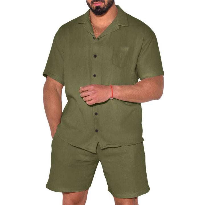 Men's short sleeve shirt and shorts set Lune London