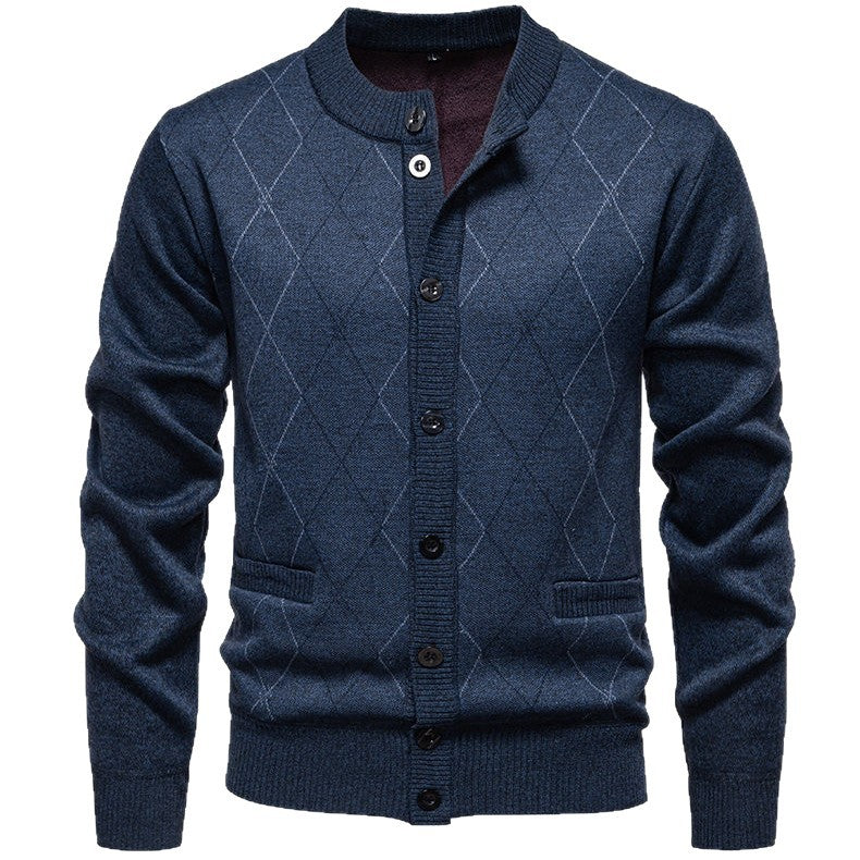 Stylish knit jacket for men with diamond pattern Lune London