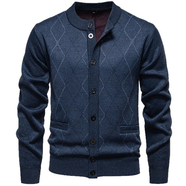 Stylish knit jacket for men with diamond pattern Lune London