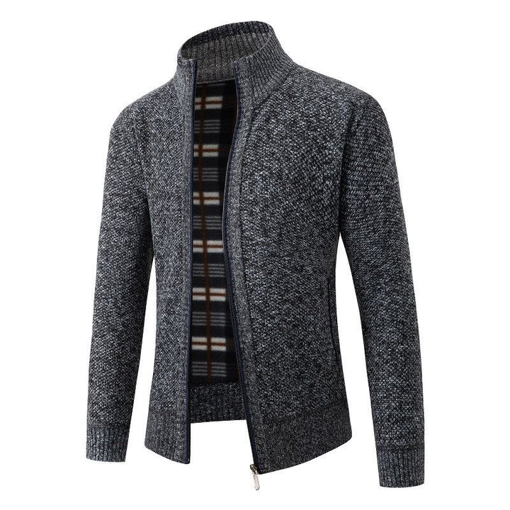 Men's fashion knitted jacket with high collar and great comfort Lune London
