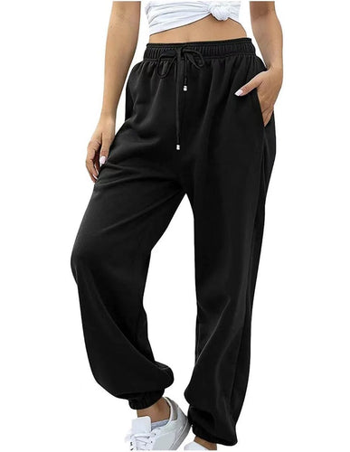 Comfortable and casual jogger pants for women with elastic waistband and drawstring Lune London