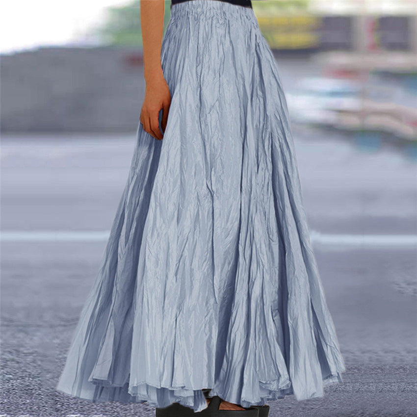 Long and flowing skirt for women with elastic waistband and modern texture Lune London