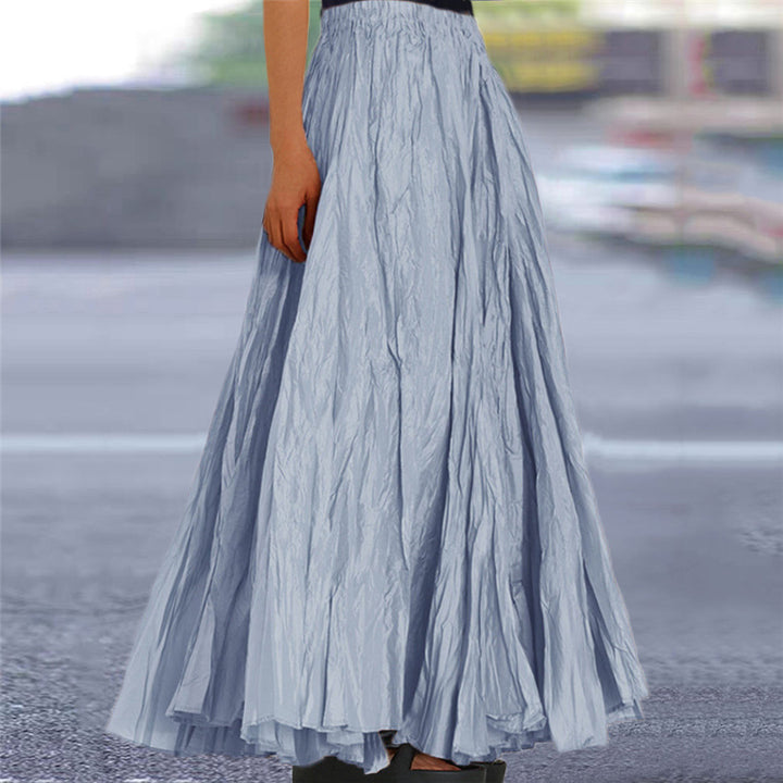 Long and flowing skirt for women with elastic waistband and modern texture Lune London
