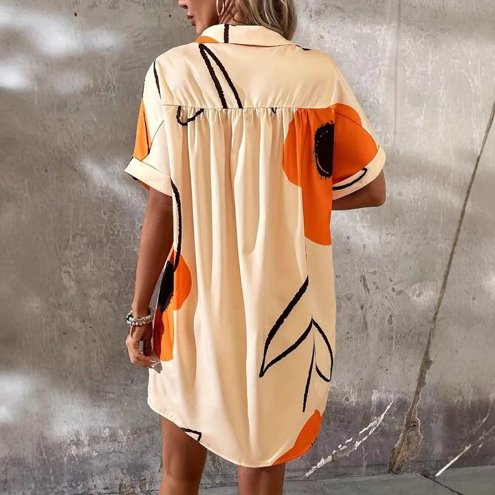Shirt dress for women with floral accents and an elegant cut Lune London